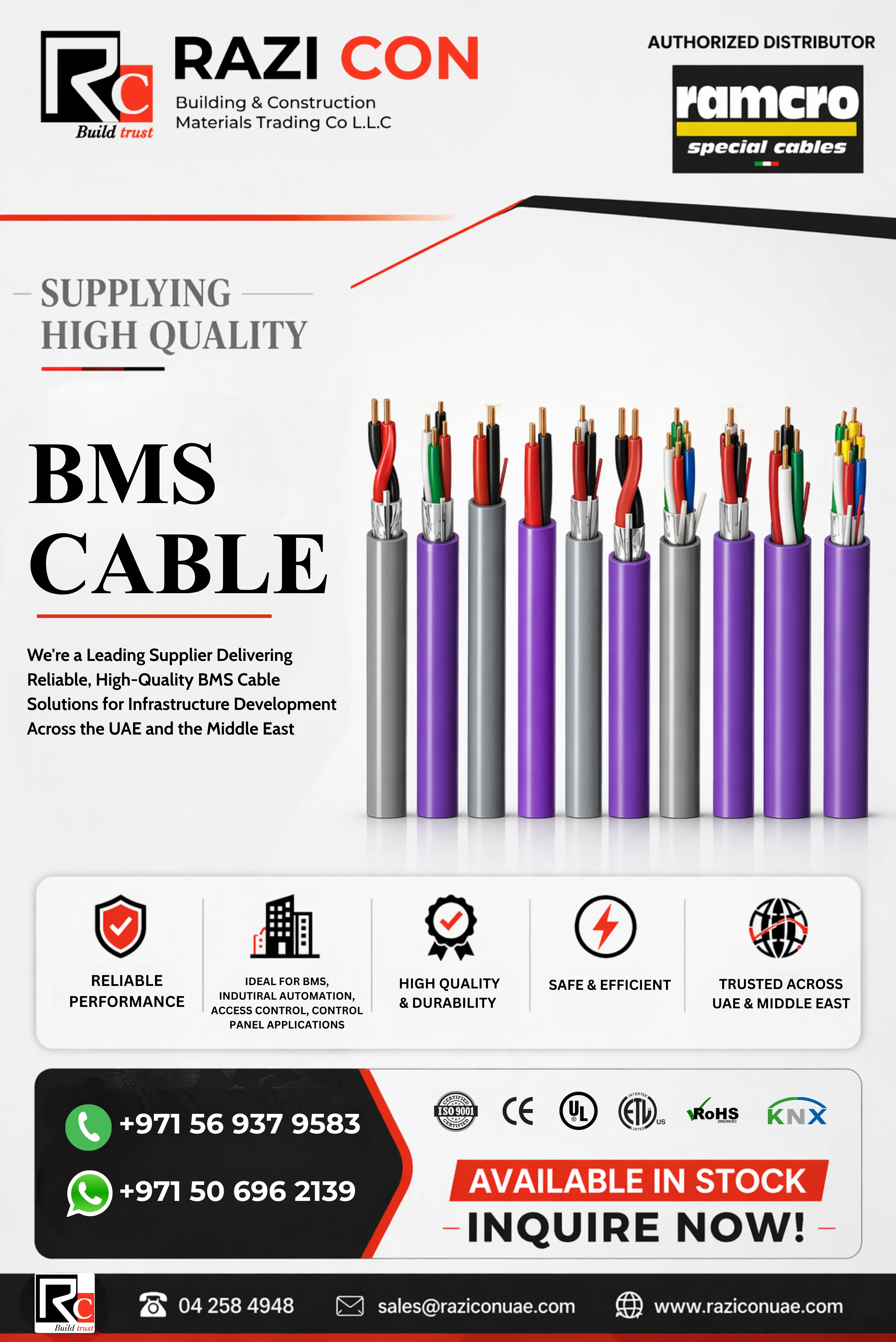 Building Management System (BMS) Cable | Shielded & Unshielded | 14–24 AWG | 2 to 8 Core