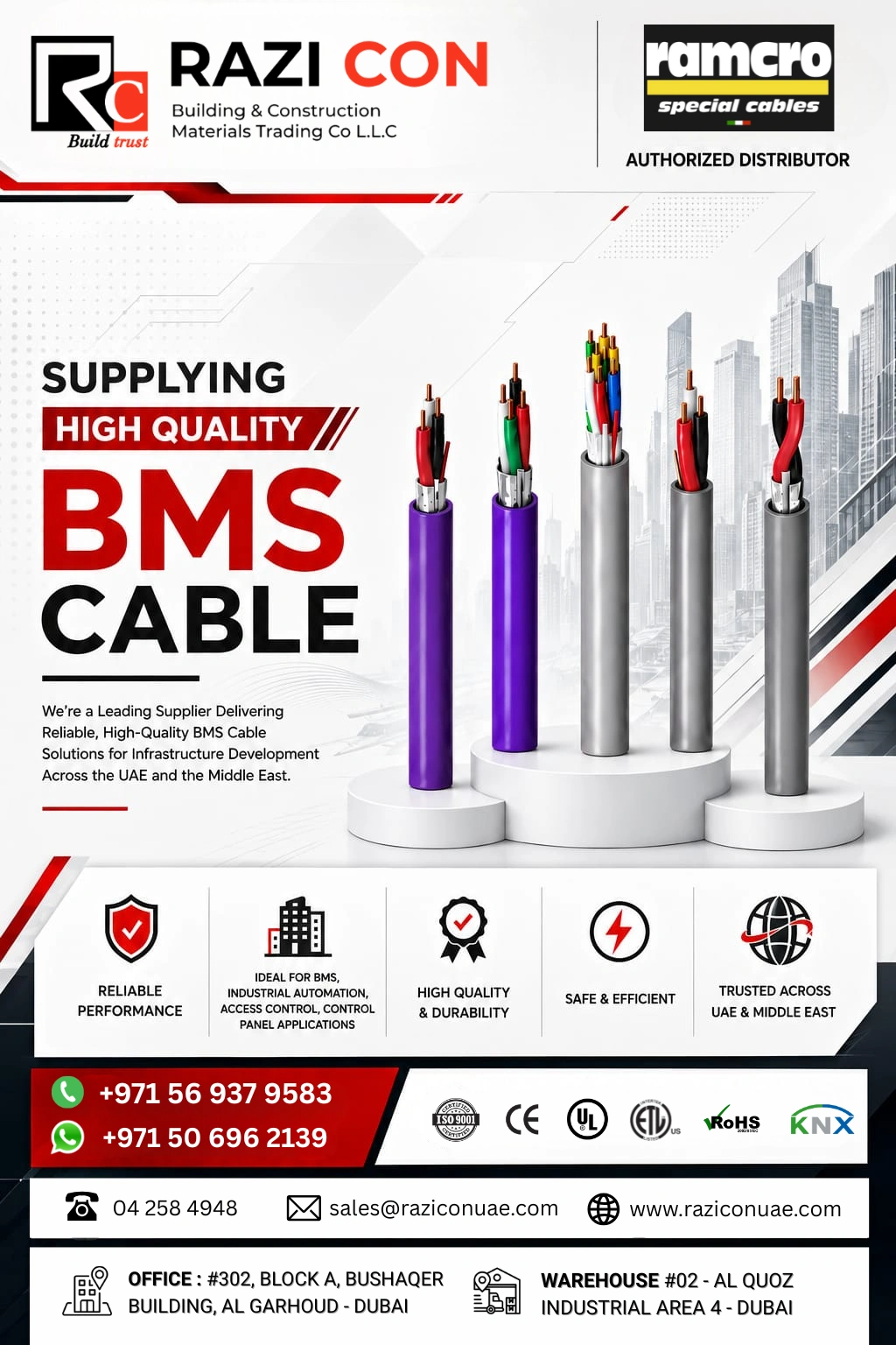 Ramcro BMS Cable | BMS Control Cable Supplier UAE
